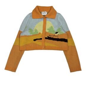 House of Sunny Daybreak Cropped  Cardigan Sweater Women's 10